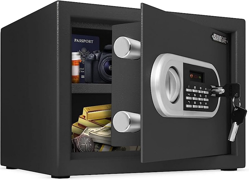 ISLANDSAFE Safe Box, Security Money Box for Home Office